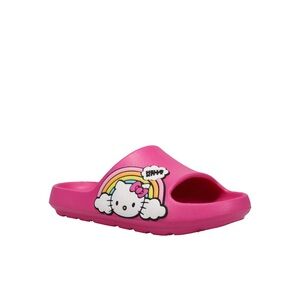 HELLO KITTY Hot Pink Rainbow Beach Slide Sandals, size 5/6